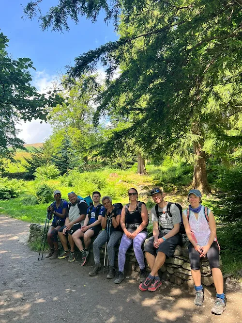 Ewen leading a group walk
