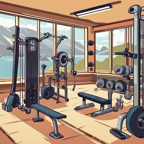 Ai generated illustration of a gym
