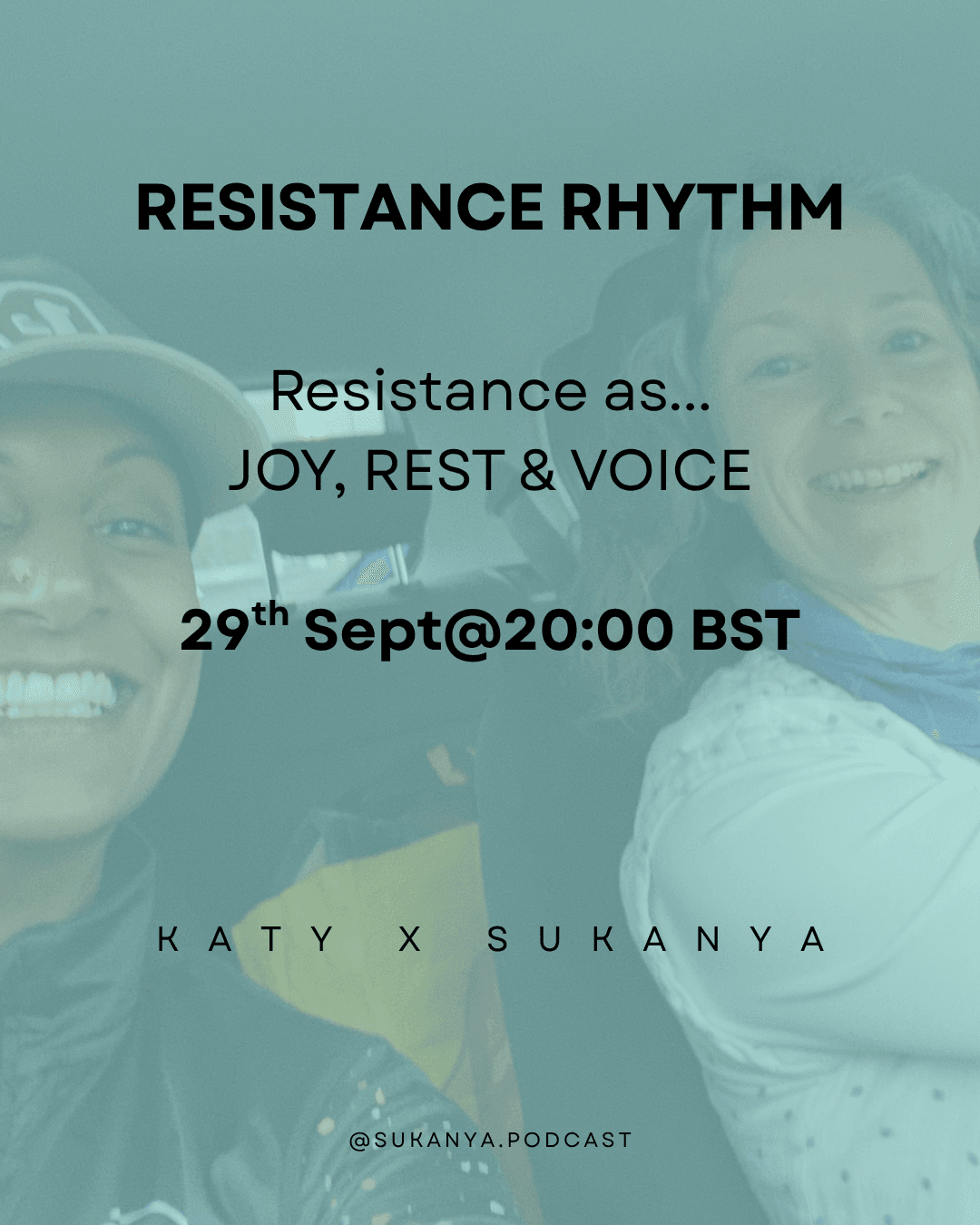 Resistance as JOY, REST & VOICE - 29th Sept@20:00 (Online)