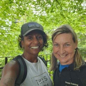 Ursula and Sukanya selfie by the waterfall